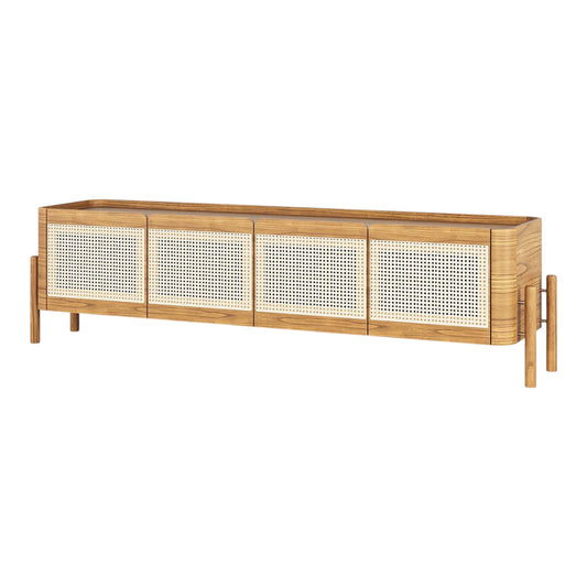 Rack 4 portas Rattan Natural - CL2472