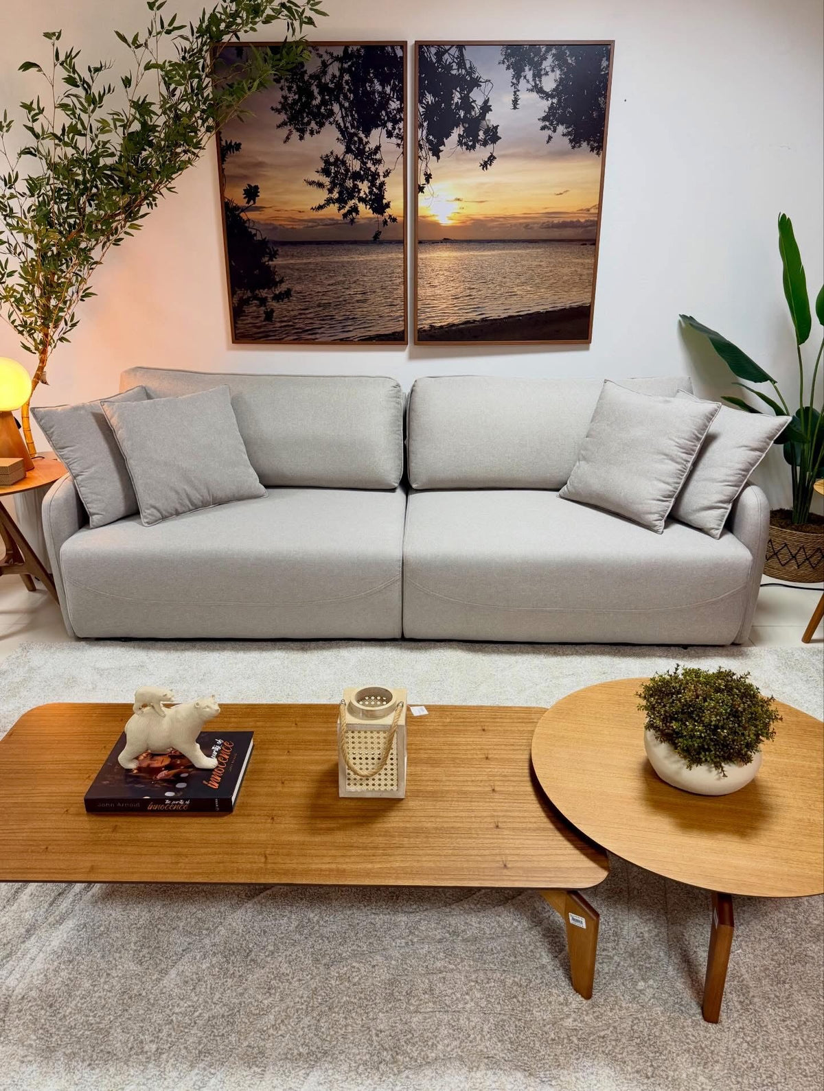 Conjunto de Mesas de Centro - Medidas (AxLxP) 30x135x60 - 35x75x75cm