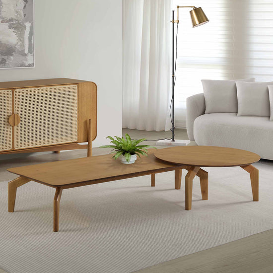 Conjunto de Mesas de Centro - Medidas (AxLxP) 30x135x60 - 35x75x75cm