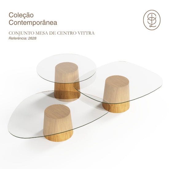 Conjunto 3 Mesas de Centro Vittra