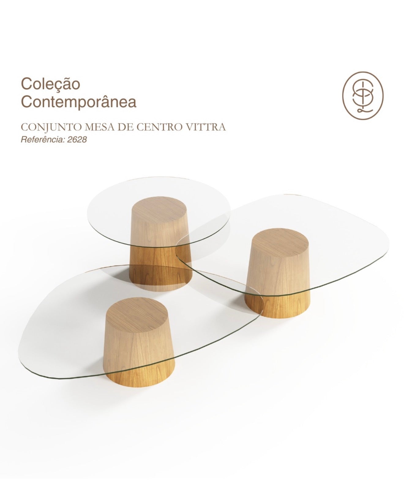Conjunto 3 Mesas de Centro Vittra