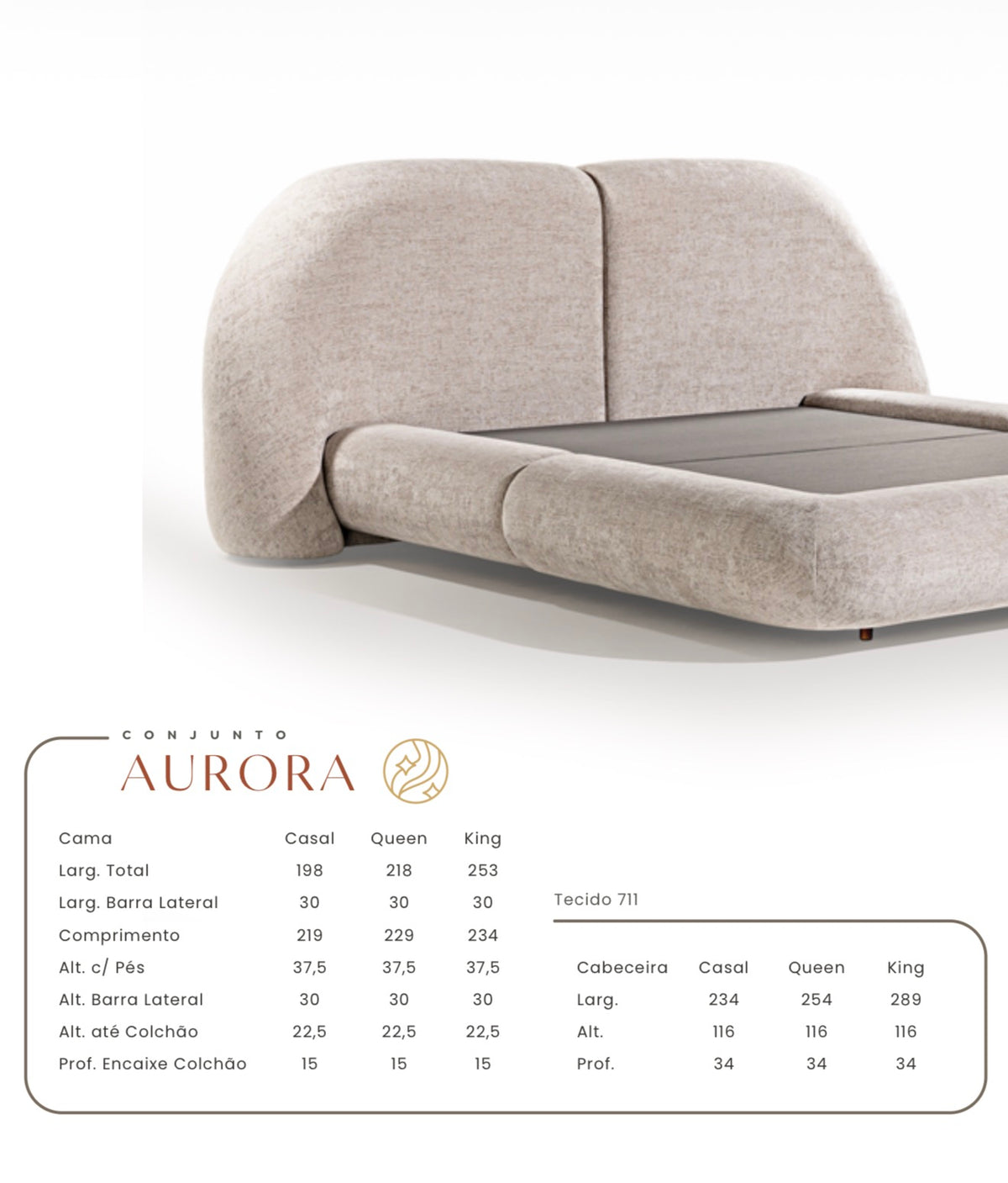 Cama + Cabeceira Aurora