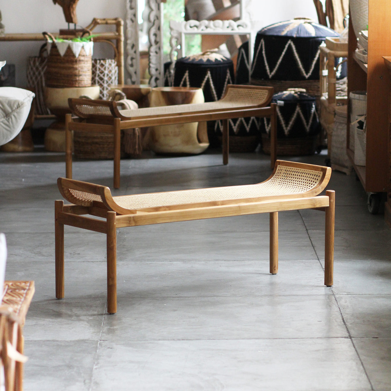 Banco Rattan (AxLxP) 55x137x48cm