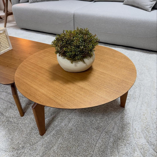 Conjunto de Mesas de Centro - Medidas (AxLxP) 30x135x60 - 35x75x75cm