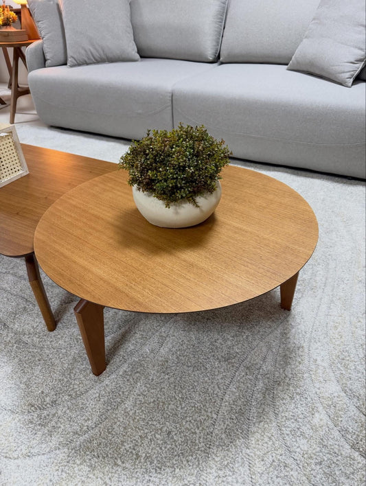 Conjunto de Mesas de Centro - Medidas (AxLxP) 30x135x60 - 35x75x75cm