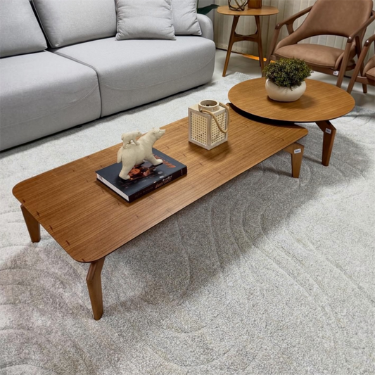 Conjunto de Mesas de Centro - Medidas (AxLxP) 30x135x60 - 35x75x75cm