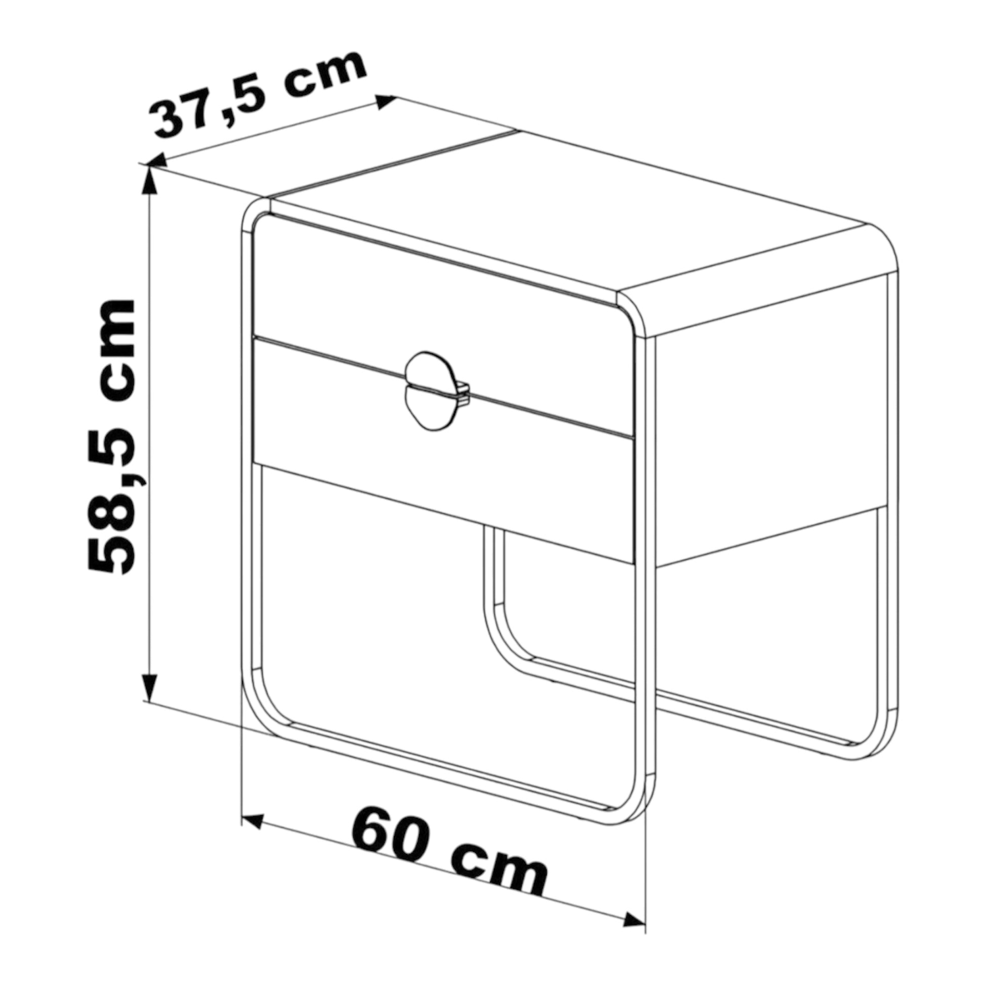 Mesa de Cabeceira 02 Gavetas 28062