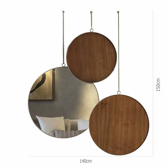 Conjunto de Espelhos Decorativos - Medidas (AxLxP) 150x140x5cm (aproximado)