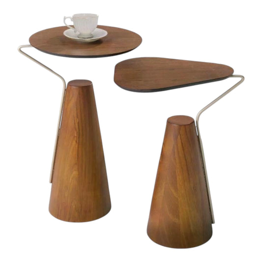 Conjunto de 2 Mesas Laterais - Medidas (AxLxP) 60x35x35 - 55x35x35cm