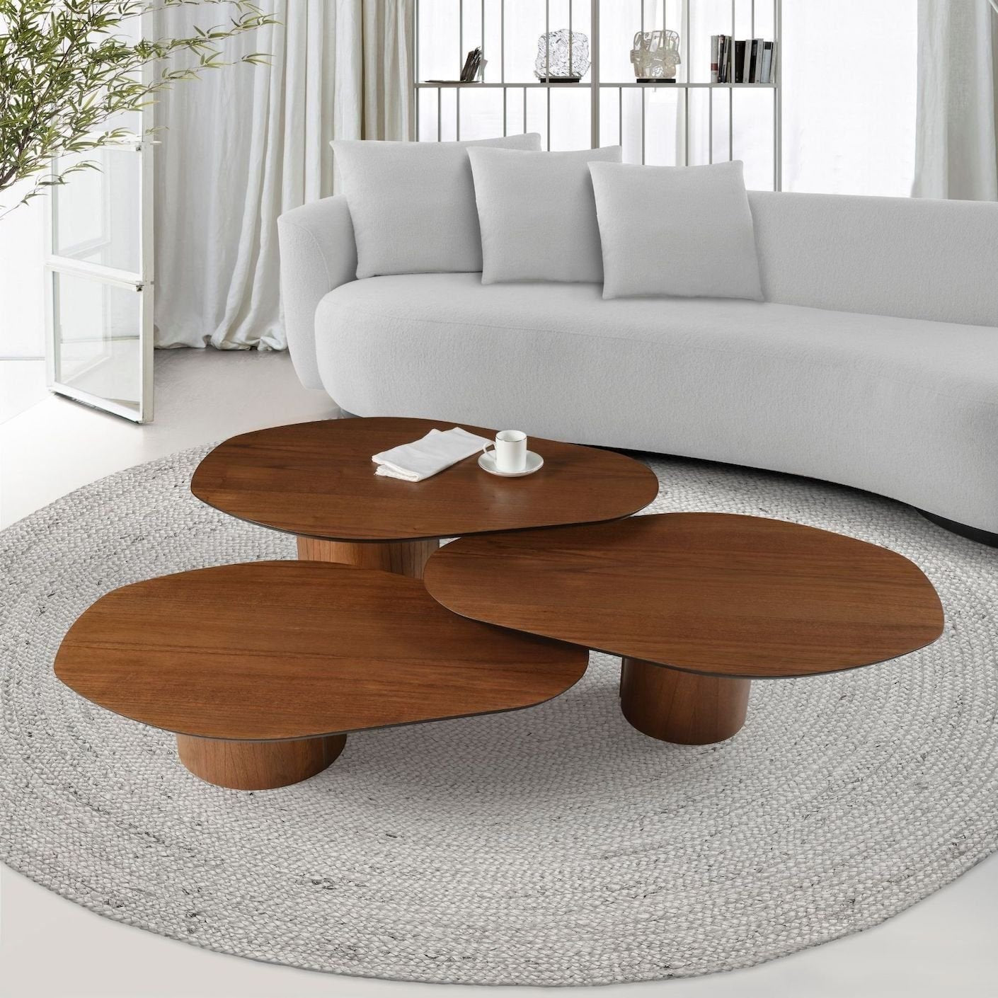 Conjunto Mesas de Centro Orgânicas e Contemporâneas