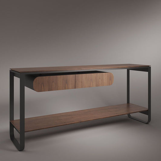 Aparador Industrial Lucy Aço e Madeira - (AxLxP) 75x160x45cm