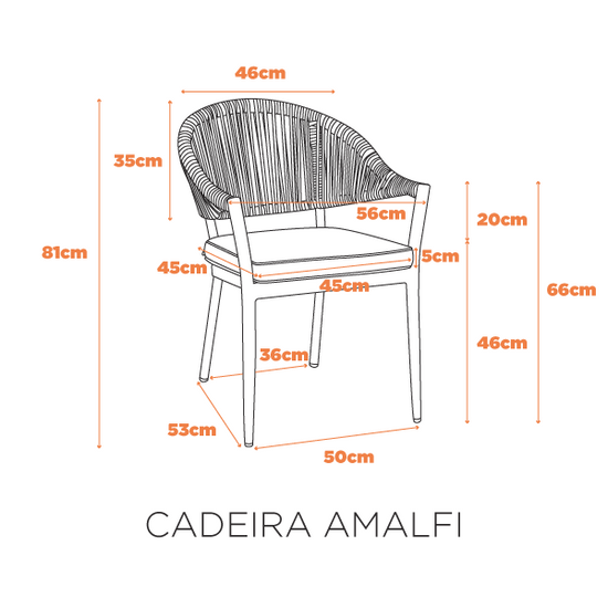 Conjunto 4 Cadeiras Amalfi