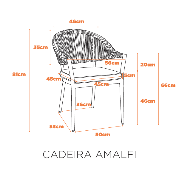 Conjunto 4 Cadeiras Amalfi